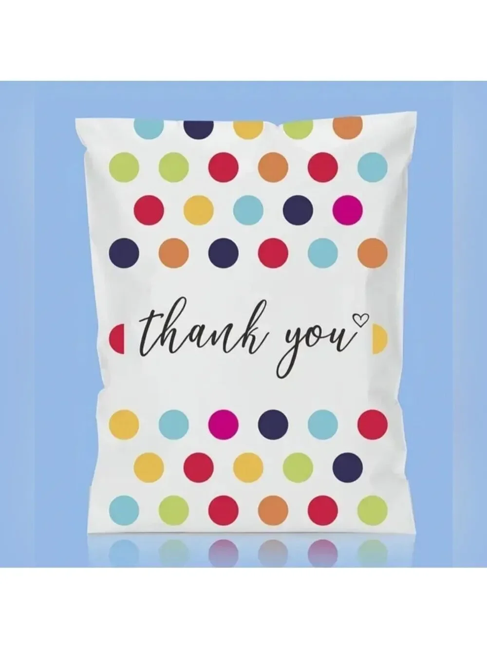 Ten Colorful Polka Dot Thank You 10x13 Poly Mailer